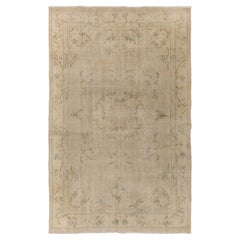 6.5x10 Ft. Art Deco Chinese design Vintage Handmade Area Rug in Neutral Colours