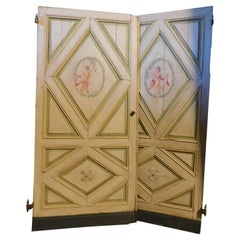 Antique N.2 Ancient Lacquered Doors from the 18th Century, from Genoa