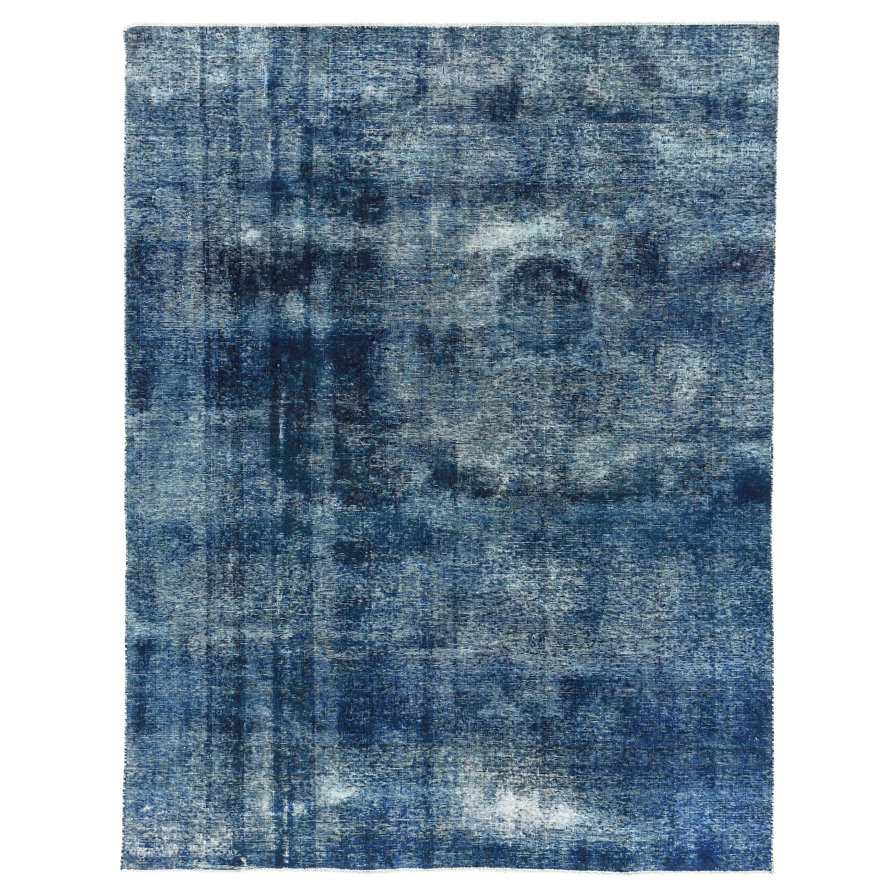 Mehraban Overdyed Vintage Style Rug For Sale