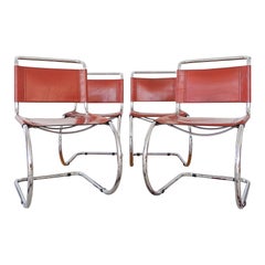Set of Four Mr10 Chairs by Mies Van Der Rohe, 1970s