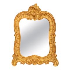 French 18th Century Louis XV Period Giltwood Vanity Mirror