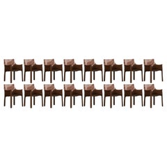 Mario Bellini 413 "CAB" Chairs for Cassina, 1977, Set of 16