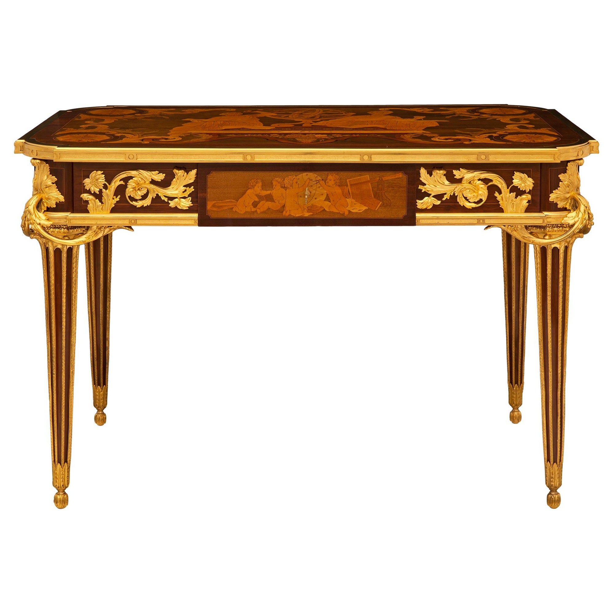 French 19th Century Louis XVI St. Side Table/Desk Attributed to Beurdeley