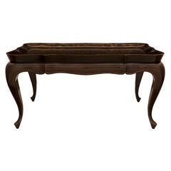 English 19th Century Regency St. Lacquered Coffee Table with Removable Tray