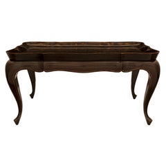 English 19th Century Regency St. Lacquered Coffee Table with Removable Tray