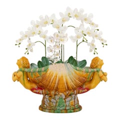 Italian Turn of the Century Majolica Porcelain Centerpiece Bowl
