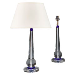 Pair of Murano Glass Baluster Lamps