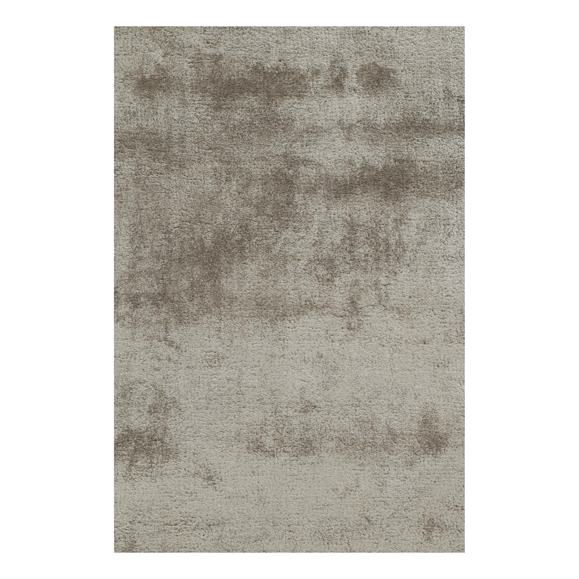Zeitgenössischer solider Teppich von Rug & Kilim in Silber-Grau im Angebot
