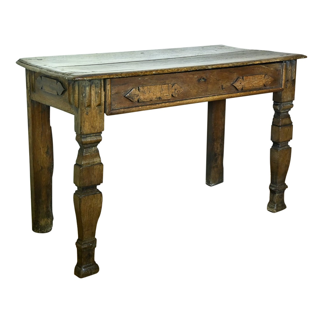 17th Century Provincial Oak Console Table, Desk