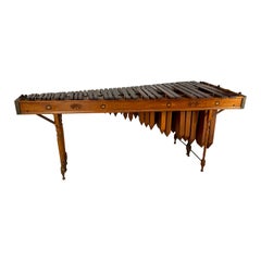 Antique Edwardian Marquetry Marimba / Xylophone
