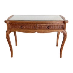 Boho Chic Reed and Wicker Writing Desk by Whitecraft
