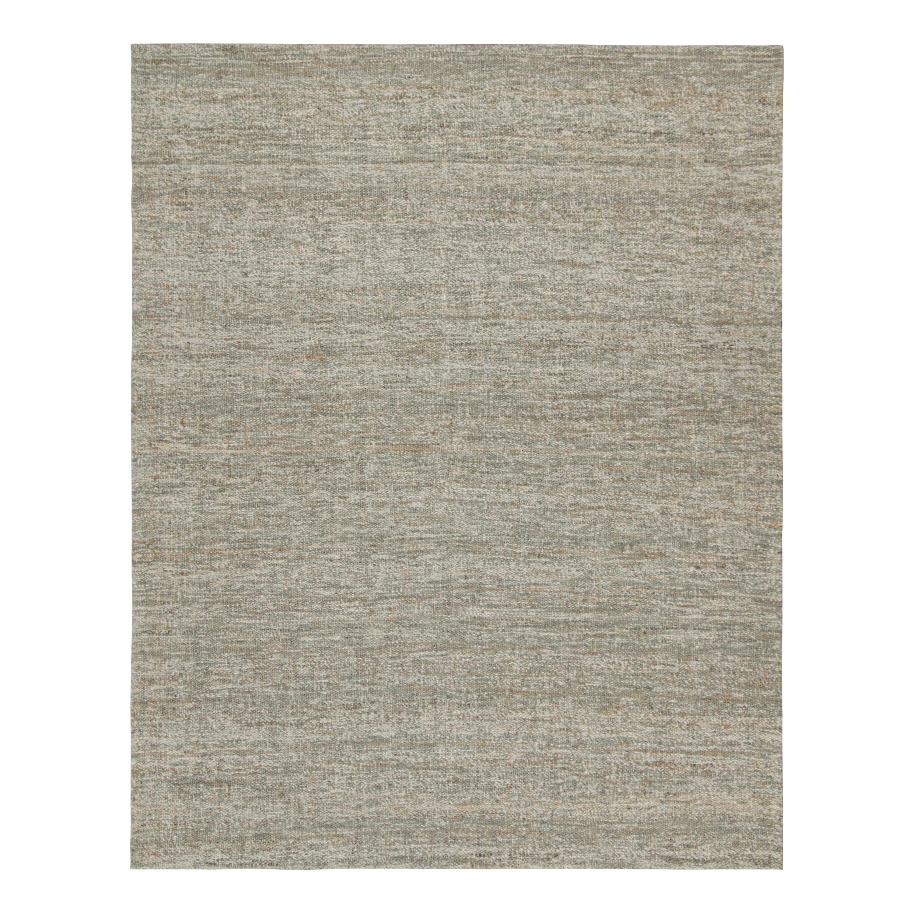 Rug & Kilim's Custom Modern Kilim Teppich in Grau & Weiß