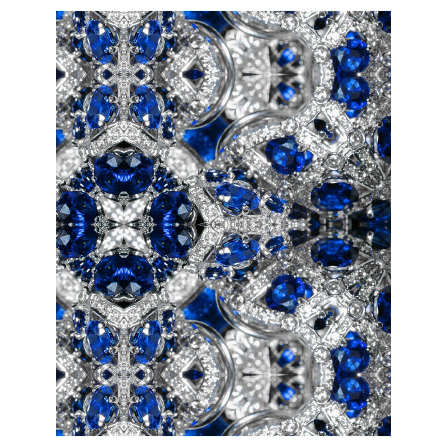 EDGE Kollektionen Diamant-Blumen-Serie Saphir 