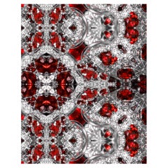  EDGE Kollektion Diamant-Blumenblumen-Serie Rubin