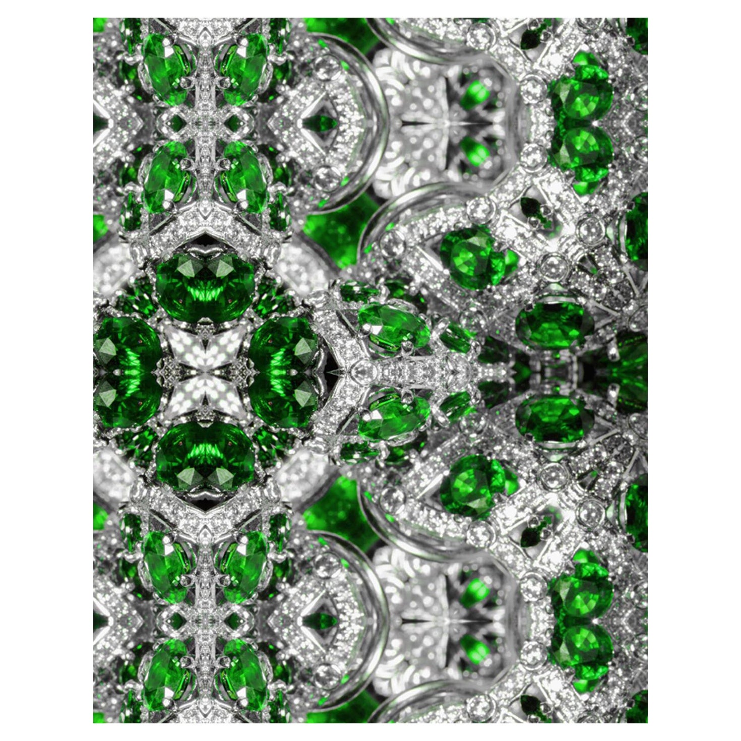 EDGE Kollektionen Diamant-Blumen-Serie Smaragd 