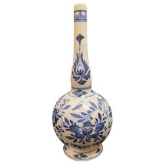 Antique Chinese Qing, KangXI Period Blue and White Floral Gourd Porcelain Vase