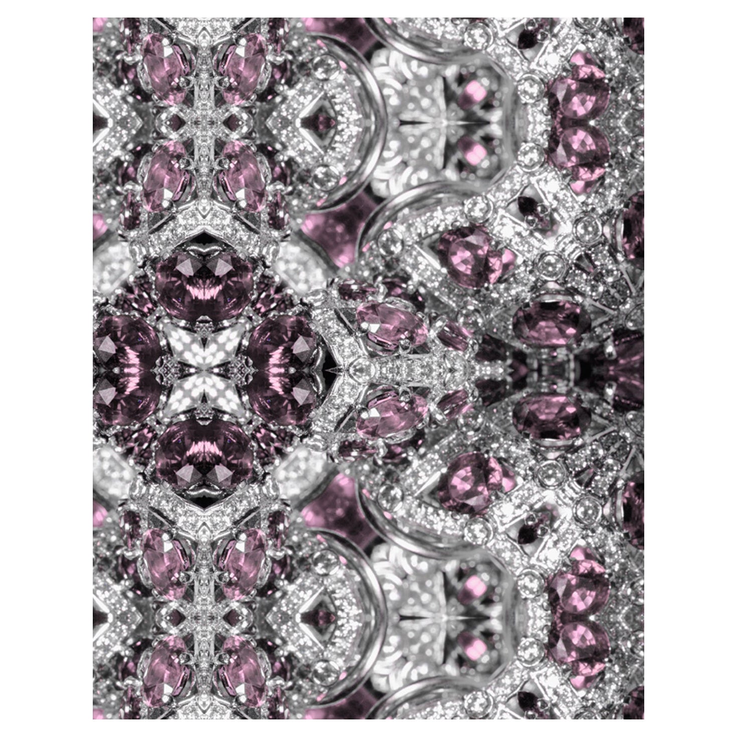 EDGE Collections Diamond Flower Series Pink  For Sale