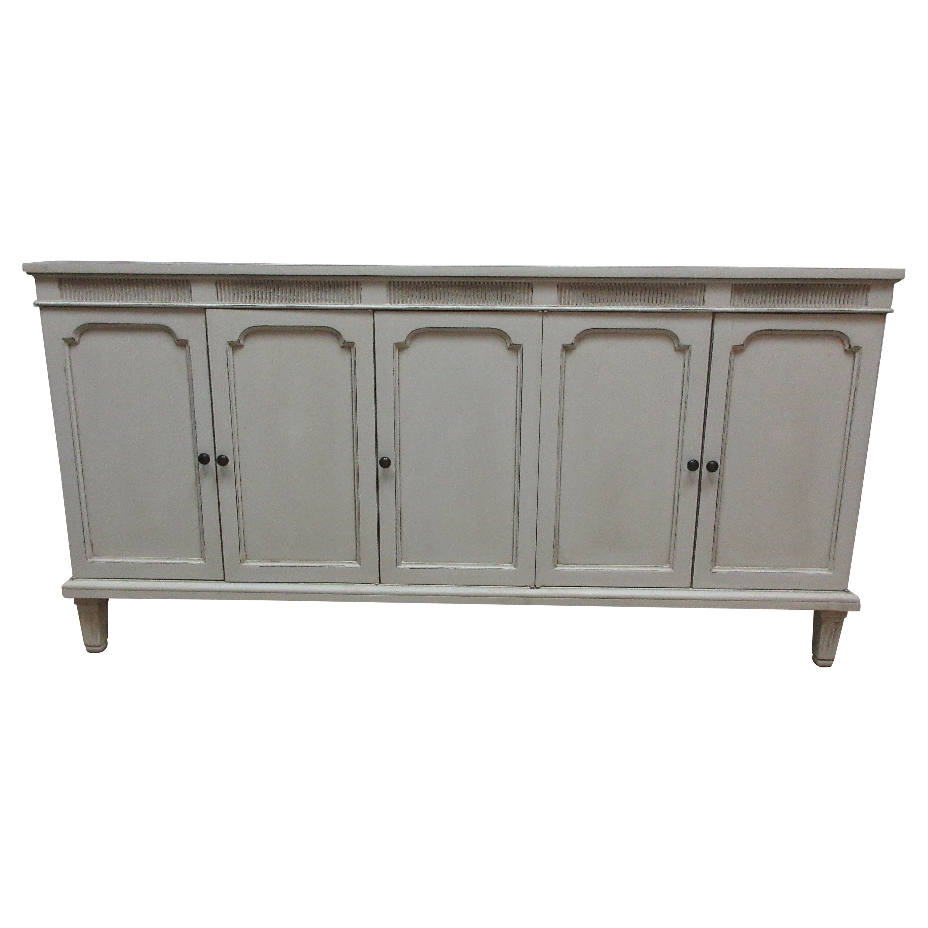 Gustavian Style Five Drawer Sideboard For Sale