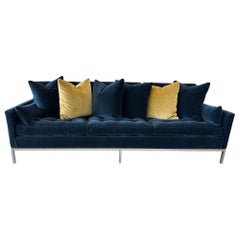 1960s Florence Knoll Sofa Reupholstered in Wool Mohair