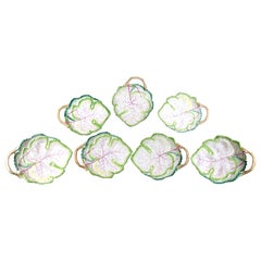 Royal Worcester Porcelain Leaf-Shaped Dishes, Pattern 3628