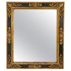 17th Century Italian Painted and Giltwood Frame with Mirror