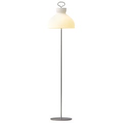 Lampadaire Arenzano Terra d'Ignazio Gardella en chrome et verre pour Tato Italia