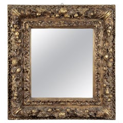 18th Century Italian Gilded Papier-mâché Mirror