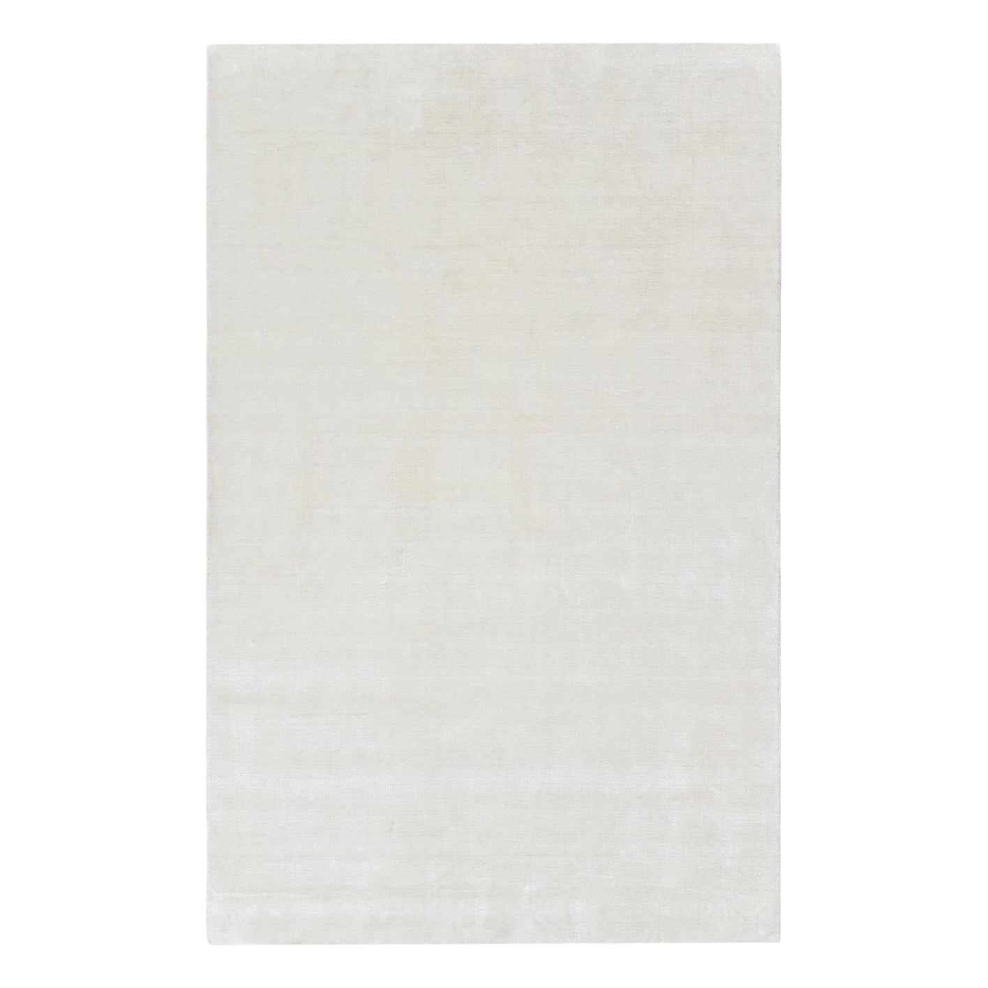 Contemporary Solid Hand Made Ivory Area Rug 9' 0" x 12' 0"