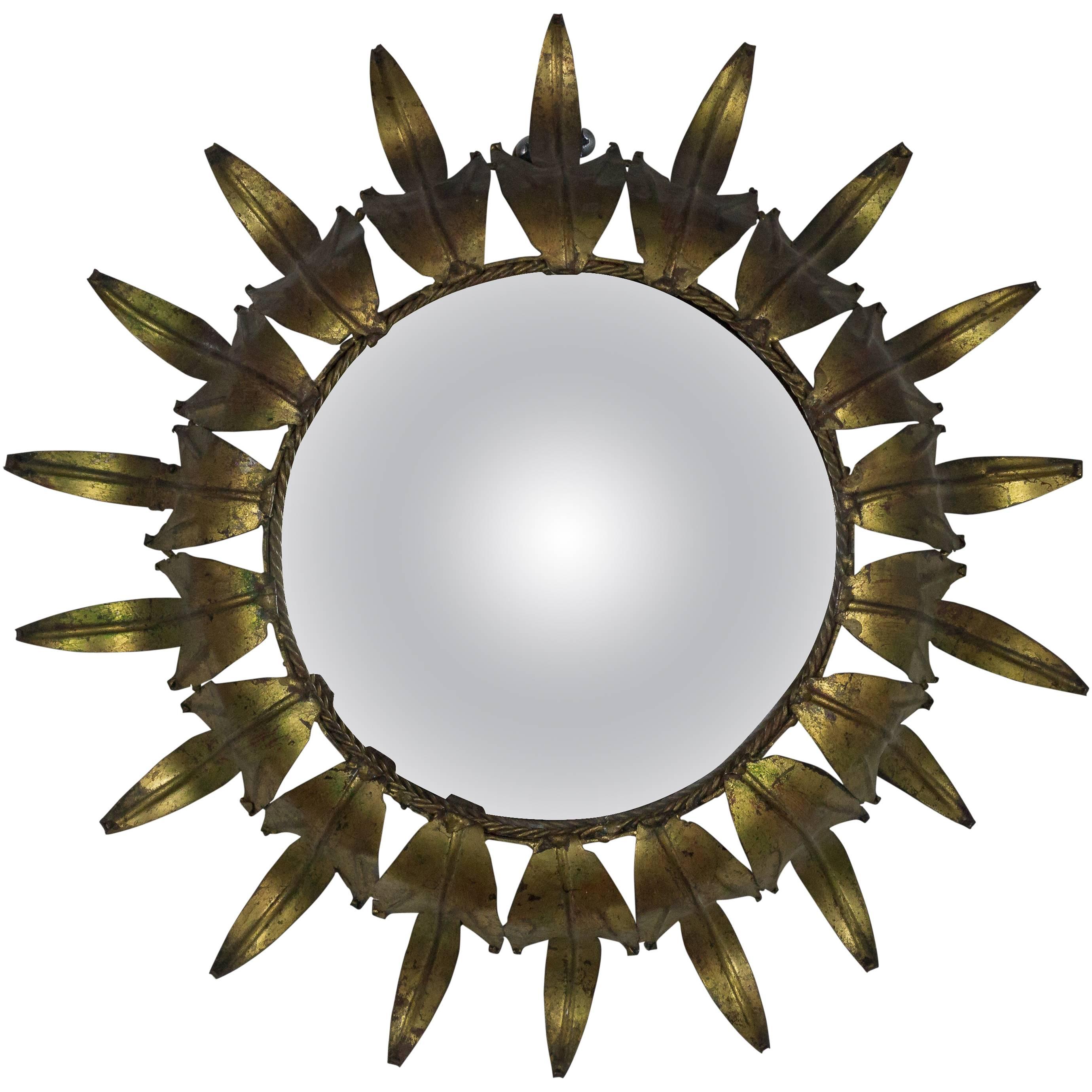 Spanish Sunburst Mirror with Convex Glass