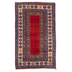 Antique Caucasian Kazak Rug, Ca 1880, 100% Wool and Natural Dyes