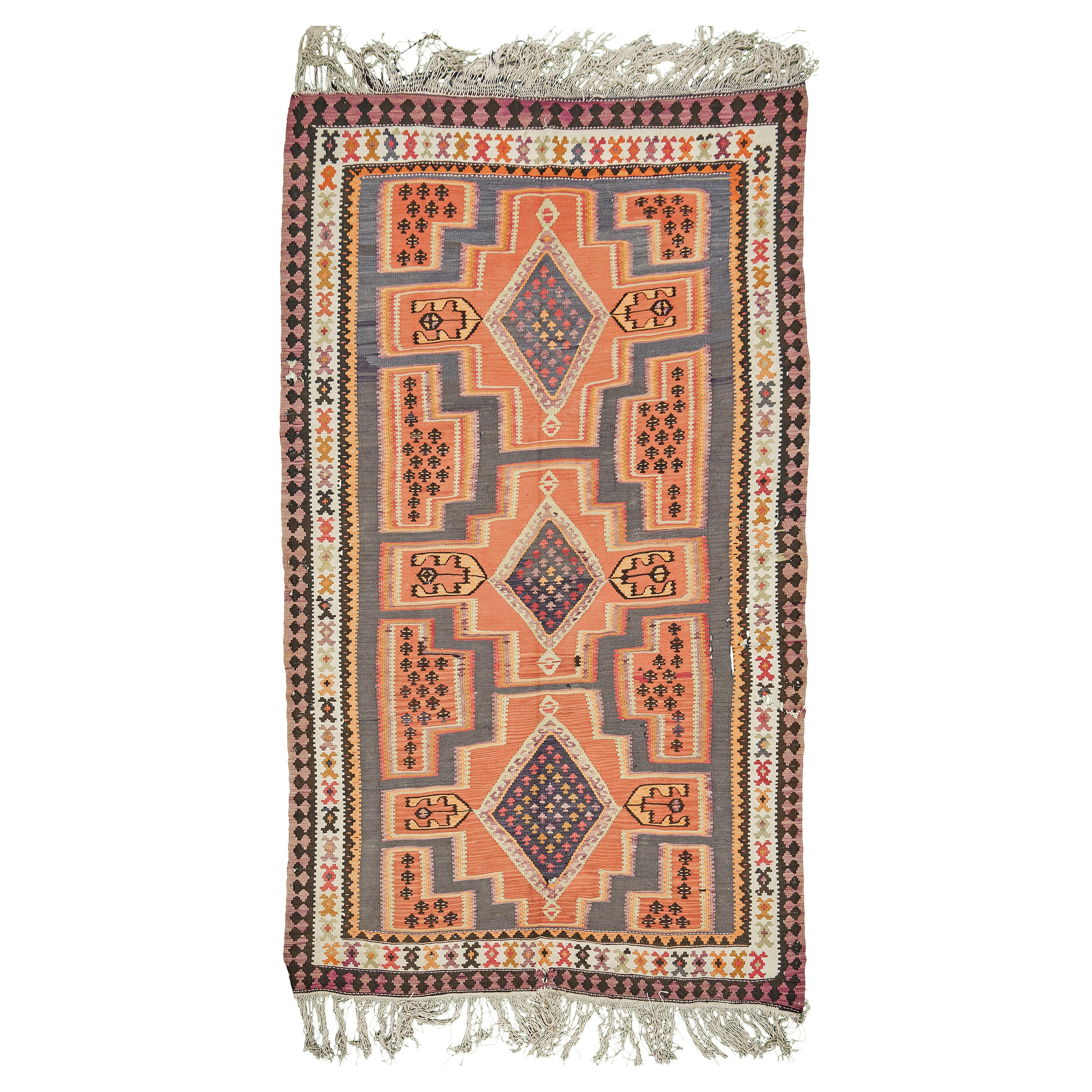 Mehraban Vintage Turkish Anatolian Kilim For Sale