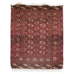 Mehraban Retro Persian Turkoman Square Rug 25730