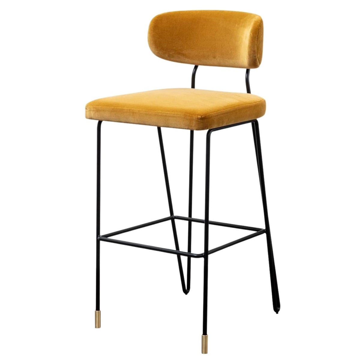 21st Century Apollo Bar Stool Black Iron Structure For Sale at 1stDibs