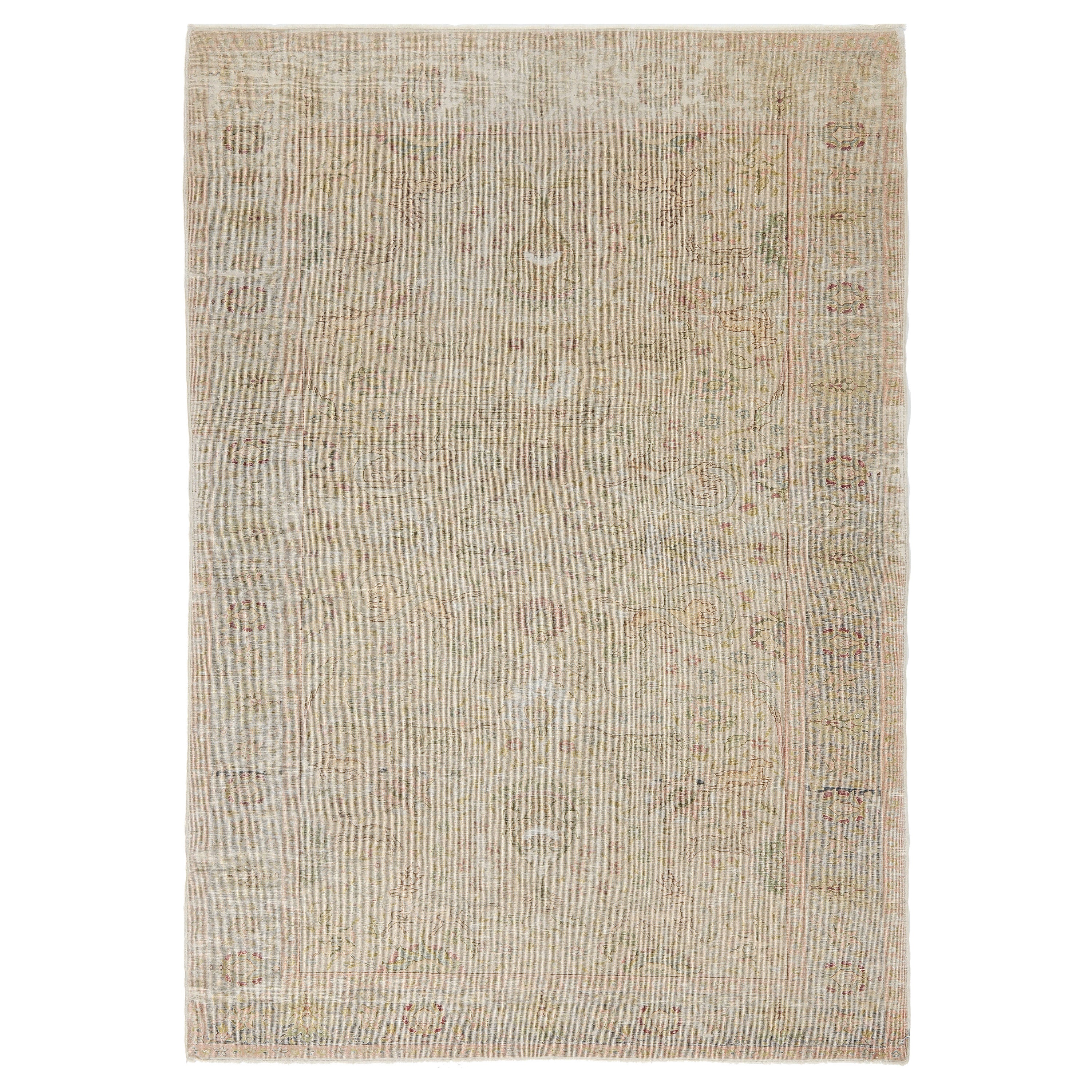 Mehraban Antique Silk Sivas Rug For Sale