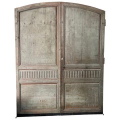 Large 19th Century French Painted Doors