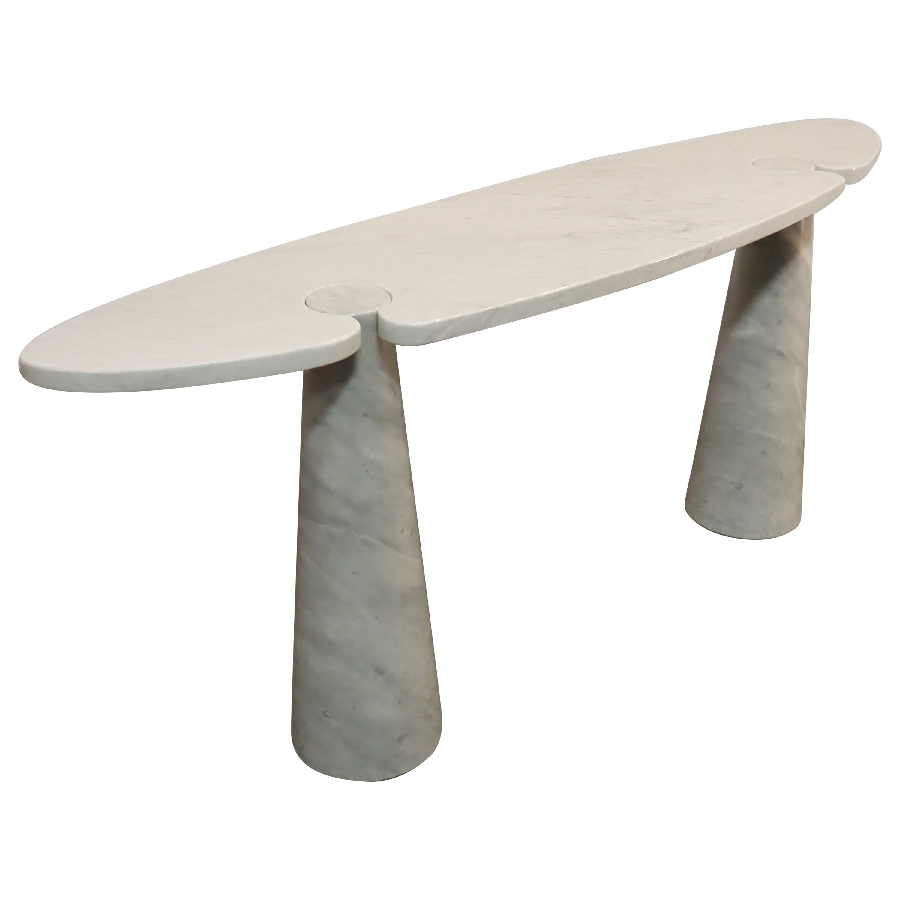 Table console Eros Mangiarotti en marbre de Carrare pour Skipper, Italie en vente