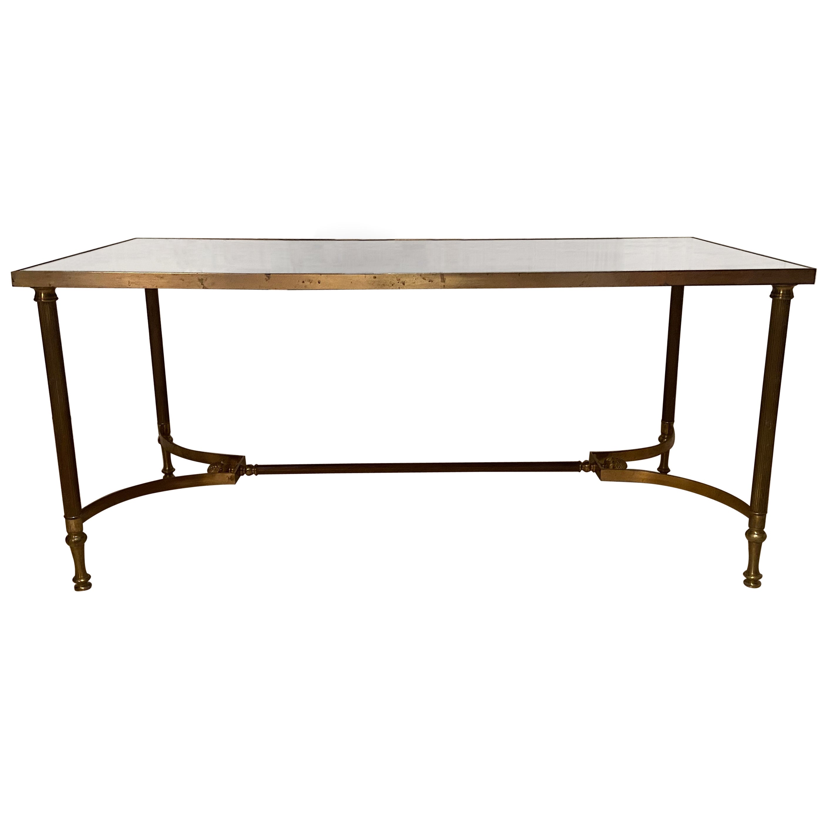 Classic Neo Coffee Table in Brass and Oxidized Mirror