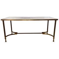 Classic Neo Coffee Table in Brass and Oxidized Mirror