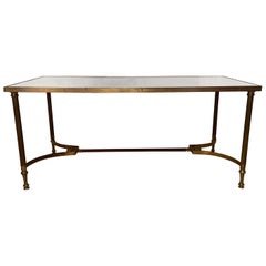 Classic Neo Coffee Table in Brass and Oxidized Mirror