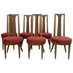 Retro Reupholstered Set of 6 1960s Tomlinson “Sophisticate Collection” No.63 Dining