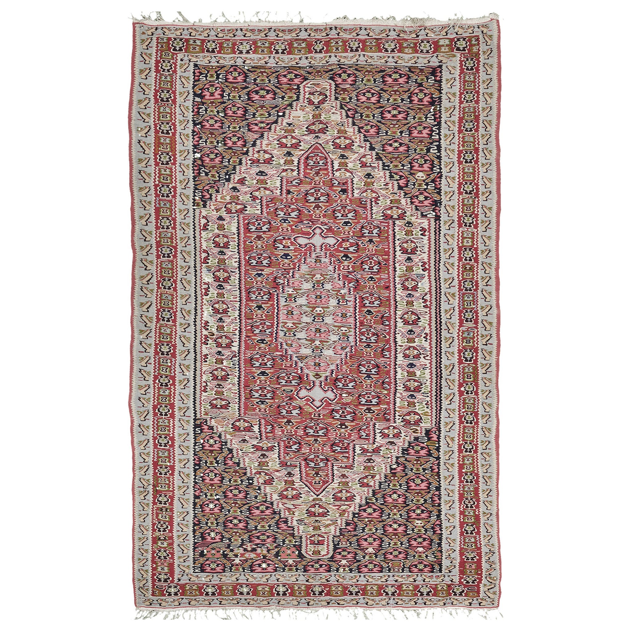 Mehraban Vintage Persian Seneh Kilim 26407 For Sale