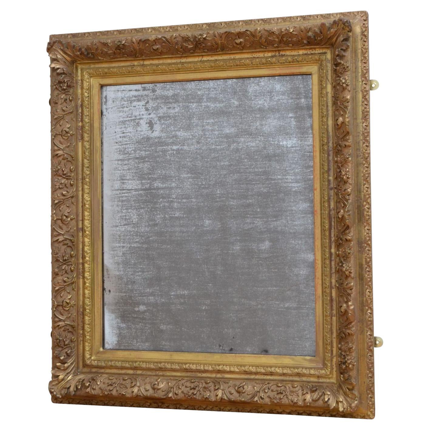 19th Century Giltwood Wall Mirror Gilded Mirror For Sale