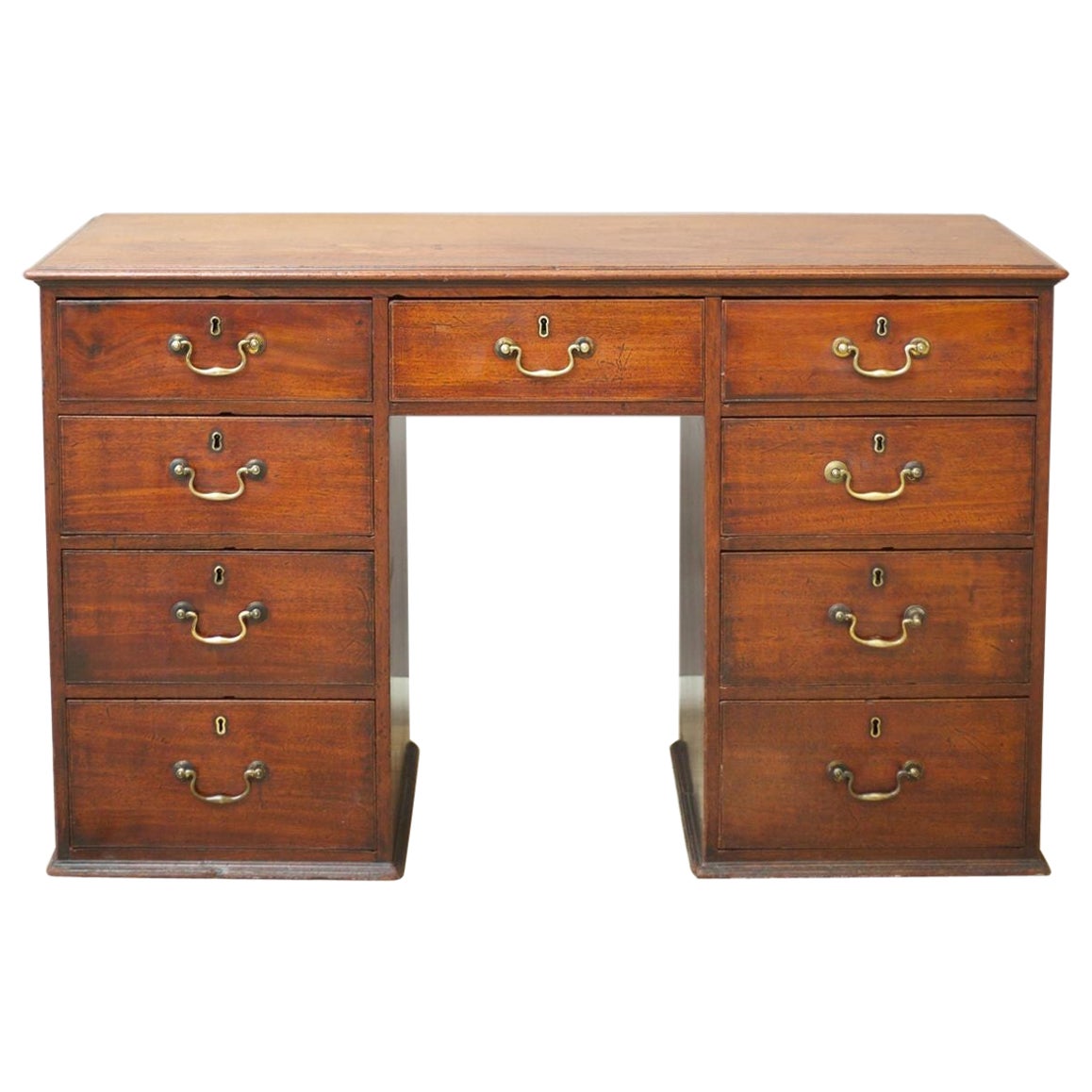 Georgian Solid Mahogany Desk For Sale