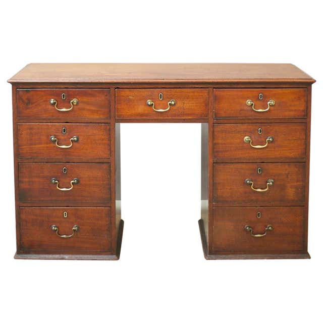 Georgian Antique Leather Topped Rent Table at 1stDibs