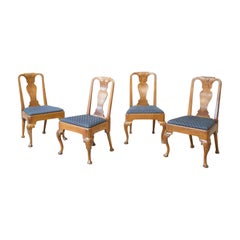 Set of 4 Genuine Queen Anne Dining Chairs