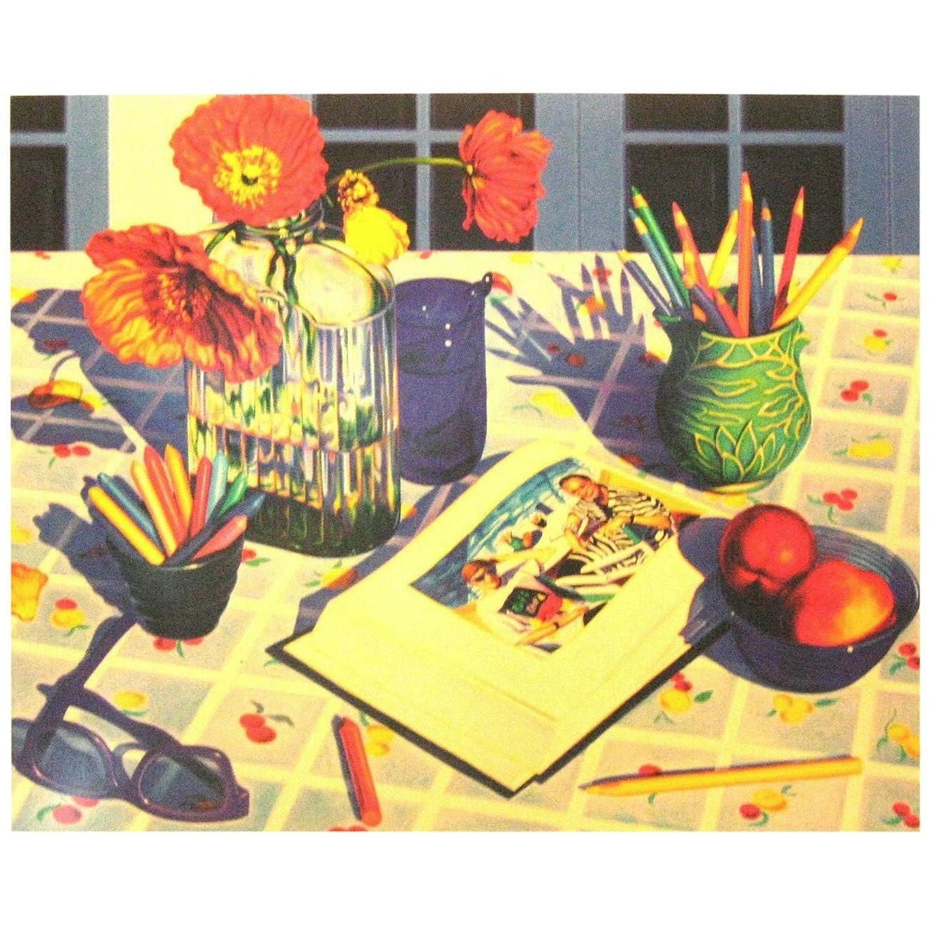 Dj Hall "Still Life" Screen Printed Lithograph Print Limited 157/250 Signed For Sale