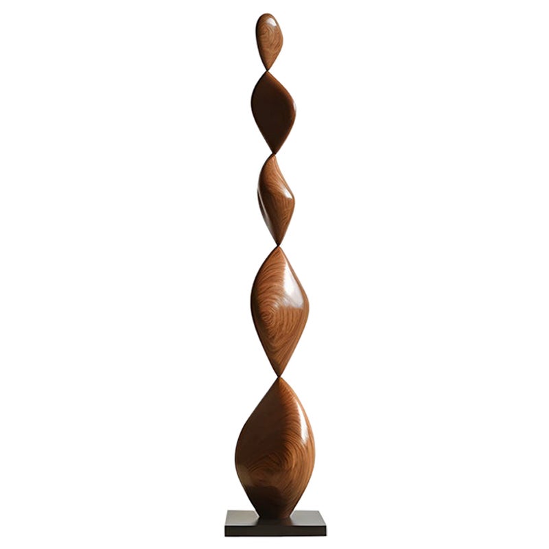 Still Stand No10: Sculptural Wood Elegance, Tall Totem by NONO by Escalona For Sale