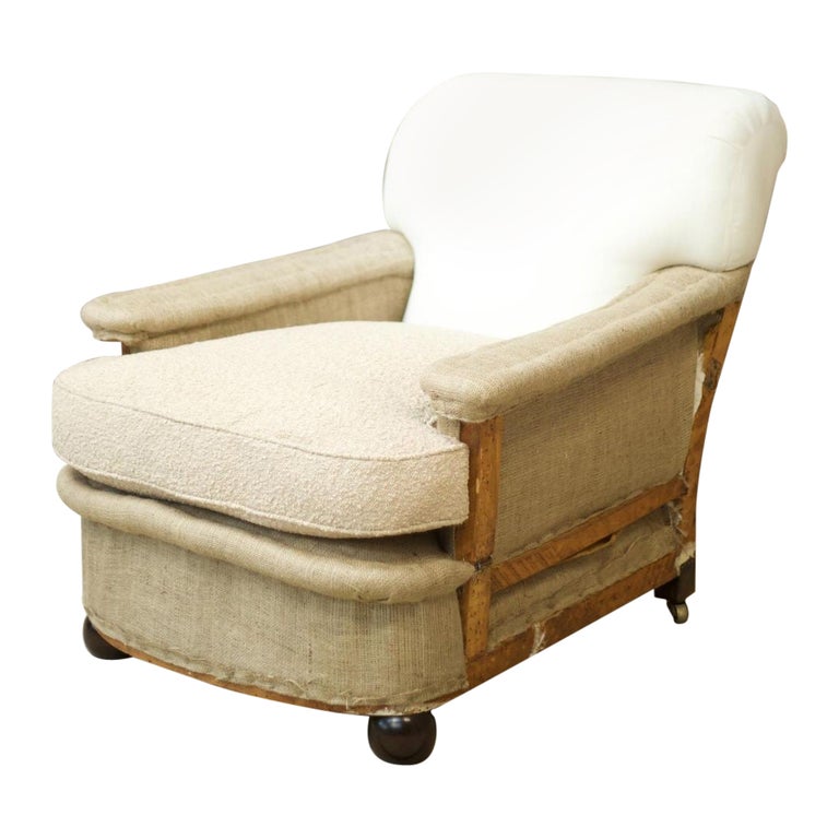 Antique Deconstructed Victorian deep seated armchair For Sale at 1stDibs