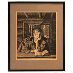 1938 "Books Make the Home" Print by Rockwell Kent