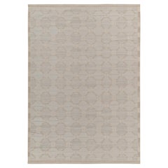 Rug & Kilim: Kilim in stile scandinavo con motivo a traliccio blu, beige e bianco